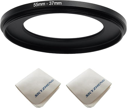 55mm Lens to 37mm Camera Lens Adapter 55mm to 37mm Step Down Ring Adapter Ring by SKYZHENG
