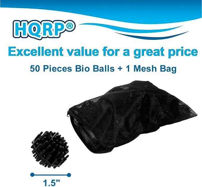 HQRP 50 pcs Bio Balls Filter Media 1.5 Inch - Image 4