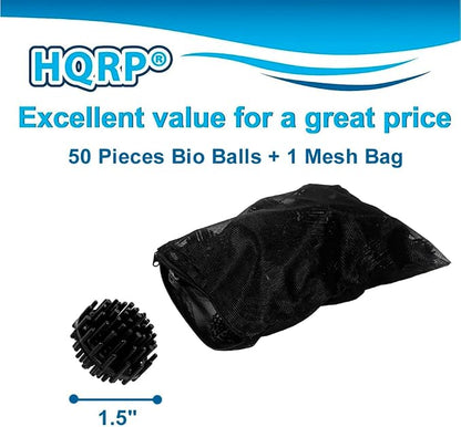 HQRP 50 pcs Bio Balls Filter Media 1.5 Inch - Image 4