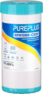 PUREPLUS 5 Micron 10" x 4.5" Whole House KDF/GAC Water Filter, Heavy Metal by PUREPLUS