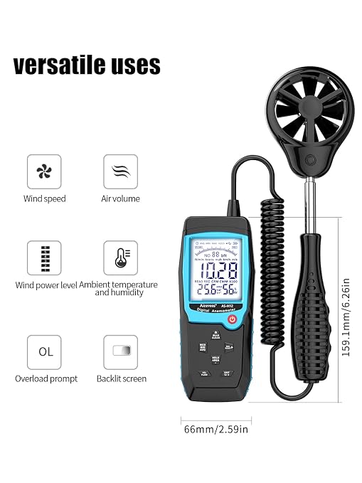 H12 Digital Anemometer Handheld Wind Speed Meter - Image 7