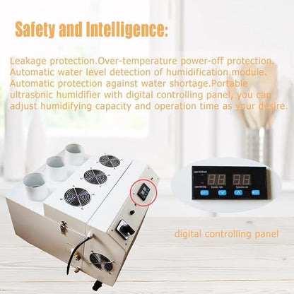Ultrasonic Humidifier 24kg/h Portable Continuous Cool Mist Maker Humidifier - Image 4