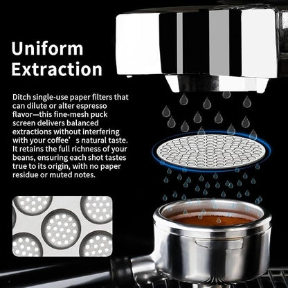 watchget 51mm Espresso Puck Screen Reusable Mesh Coffee Filter 0.8mm Thickness - Image 5