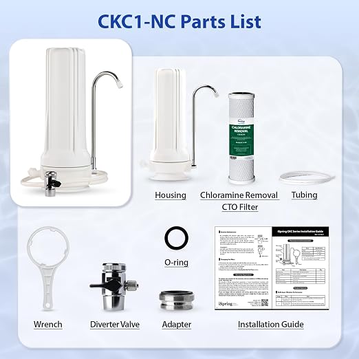 iSpring CKC1-NC SGS-Tested Countertop Water Filter, Drinking Water Filtration - Image 6