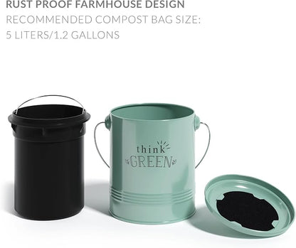 Barnyard Designs Compost Bin for Kitchen Counter - Image 6