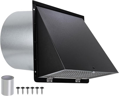 12 Inch Wall Vent Hood Exhaust Vent Cap Dryer Vent Cover, Exterior Hooded Wall by JYINCPED