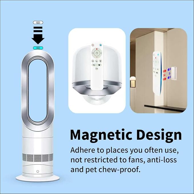 LUNOAOA Upgrade Glowing Remote Control Replacement No Setup for Dyson HP04 HP05 HP09 Pure Hot + Cool Heater Fan Air Purifying/Heater with Magnetic