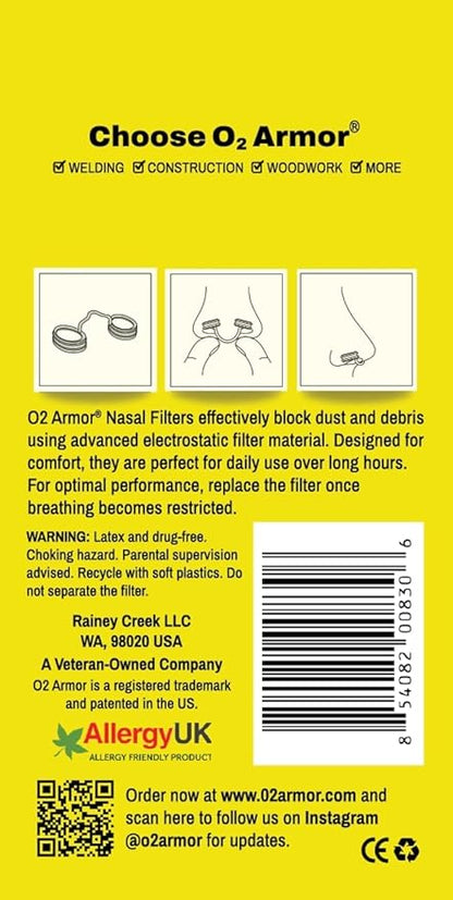 O2 Armor Nose Filters for Welders & Allergies - Image 6