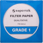 Supertek Filter Paper, Qualitative, Grade 1, 110 mm Pack of 100 Sheets by Supertek