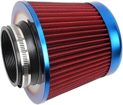 Cold Air Intake Filter, High Performance, Washable Filter, Clamp-On Replacement by MUGERACING