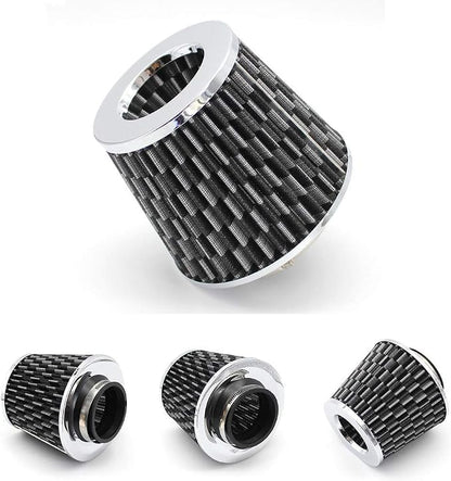 Universal Clamp-On Cold Intake Cone Air Filter 3", Washable Filter, High Flow by AotoKoop
