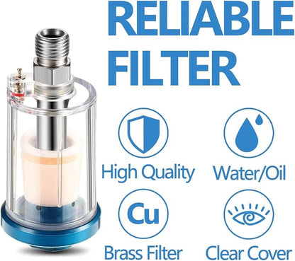 2 Pcs Mini in-Line Air Filter Water Oil Separator - Image 3
