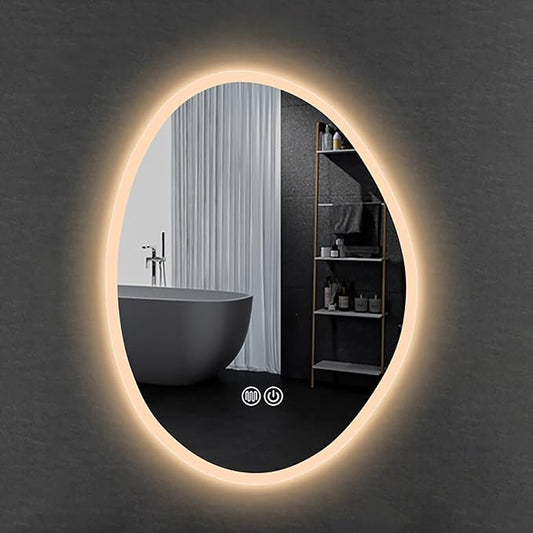 Inner Sand Smart Illuminated LED Bathroom Mirror, Wall Mounted Multifunction by RIFWOVE