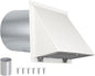 10 Inch Hooded Wall Vent with Screen and Damper, Galvanized Steel Exterior Wall by JYINCPED