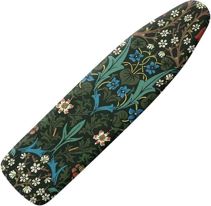 ZCFYGDX William Morris Ironing Board Cover Nylon Buckle Fastening Easy to Install Iron Decor Covers Standard with Elastic Edge Scorch Resistant Protective Covers for Iron Board 17x49 Vintage Print