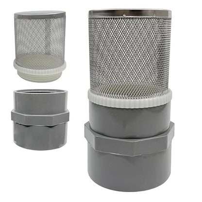 2" Stainless Steel Filter Cover Connected to 2 inch/DN50 Grey PVC Filter Water by AIMCOCO