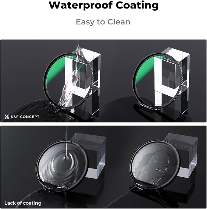 K&F CONCEPT 67mm CPL MCUV ND1000 Lens Filter 2 Lens Caps Kits Waterproof - Image 4