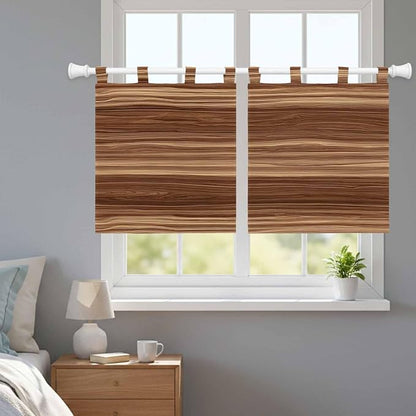 Brown Western Kitchen Curtains 36 Inch Length, Small Window Curtains Tab Top - Image 9