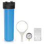 Max Water 20" x 4.5" Whole House Water Filter Housing, Big Filter Blue by MaxWater