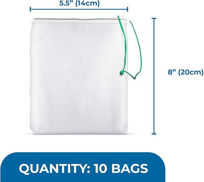 SunGrow Catappa Leaf Filter Bags, 10 Mesh Bags - Image 7
