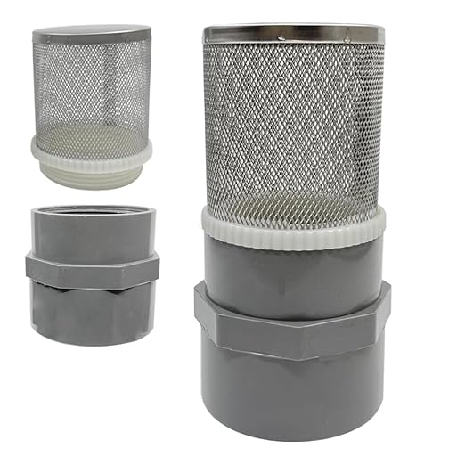 1" Stainless Steel Filter Cover Connected to 1 inch/DN25 Grey PVC Filter Water by AIMCOCO