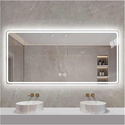 Smart Illuminated LED Bathroom Mirror，Bathroom Mirror by ZXCASDF