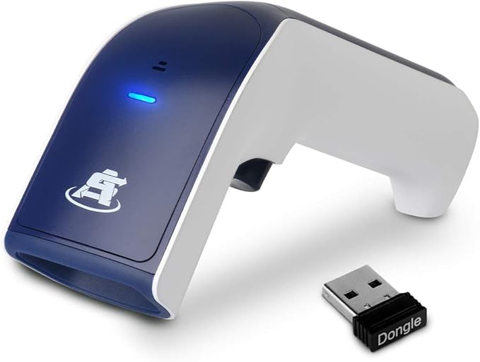 ScanAvenger Wireless Portable 1D Bluetooth Barcode Scanner: Hand Scanner 3-in-1, Cordless, Rechargeable Scan Gun for Inventory - USB Barcode Reader (1D Only No QR with No Next Gen Stand)