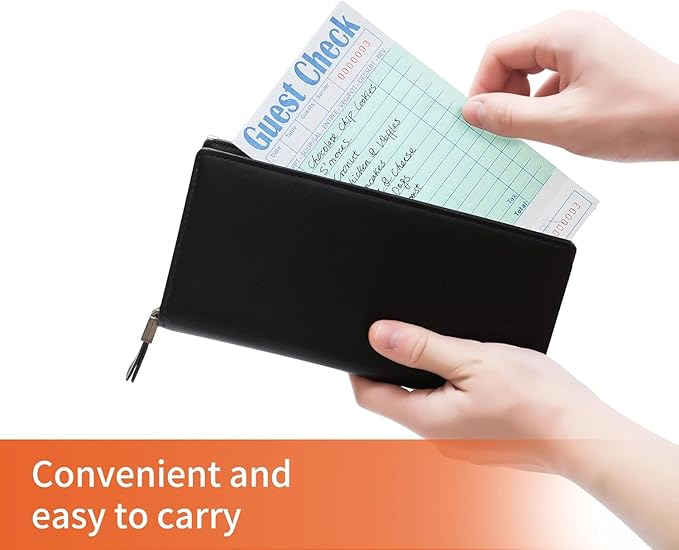 20 Pack/1000 Tickets Guest Checks Books for Servers, Green Server Books for Waitress, Server Note Pads for Restaurants
