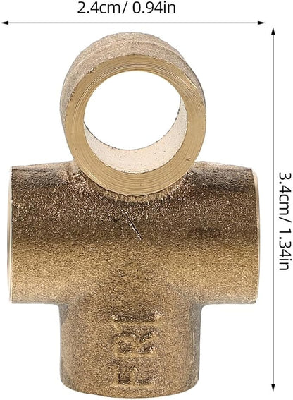 Veemoon Brass Tee Fitting M10x1 Thread Adapter Fuel Pipe Connector - Image 9