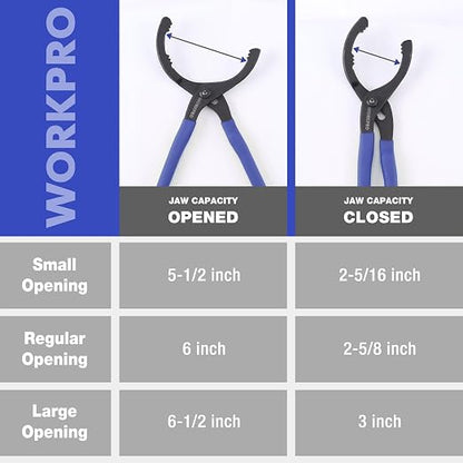 WORKPRO 12-inch Oil Filter Plier and Flexible Oil Funnel Set - Image 6
