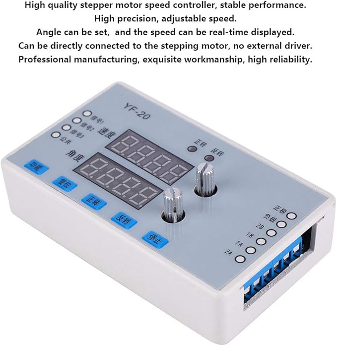Digital Display Stepper Motor Speed Controller Governor Driver Control Module High Precision Adjustable Speed Real Time Display for DIY Robotics Projects 7 30V DC Power Supply