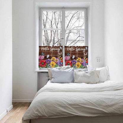 Spring Flowers Half Window Curtains 24 Inches Long, Watercolor Farmhouse - Image 5