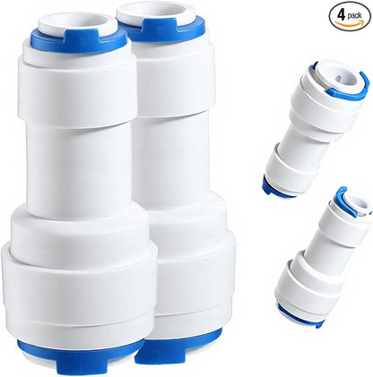 4 PCS 1/4 to 3/8 Water Line Adapter Push Connector 3/8 Quick Connect Fittings by Unknown