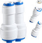 4 PCS 1/4 to 3/8 Water Line Adapter Push Connector 3/8 Quick Connect Fittings by Unknown