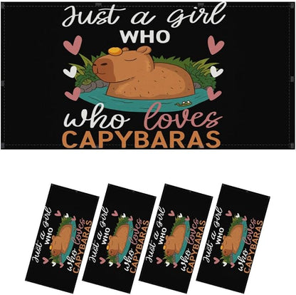 4 Pcs Fluorescent Light Covers for Ceiling Lights Cute Capybara Gifts Hearts by Unknown