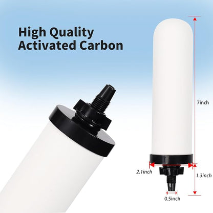 2 Pack 7'' ceramic water filter Candle, 7 inch water filter replacement filters - Image 3