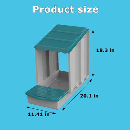 AUTENS Chicken Nesting Boxes, 1 Hole Laying Boxes, 1 Nest Mat, Plastic Roll - Image 8
