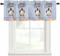 Blue Easter Curtain Valances for Windows, Kitchen Valance Window Treatment by Unknown