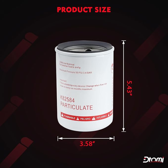 30 Micron Spin-on Fuel Filter Element, 25 GPM Diesel Gasoline Compatible - Image 5
