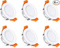 inShareplus 6 Pack 2 Inch LED Recessed Lighting, Downlight Dimmable 3W (35W Equivalent), 5000K Daylight White, CRI80, Recessed Light Fixtures with LED Driver