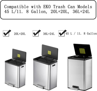 8 Pack Activated Carbon Filters Fits EKO Trash Can - Image 2