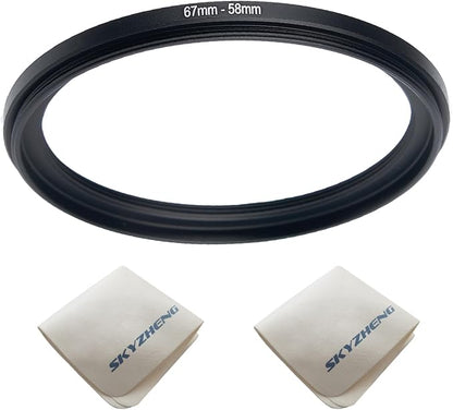 67mm Lens to 58mm Camera Lens Adapter 67mm to 58mm Step Down Ring Adapter Ring by SKYZHENG