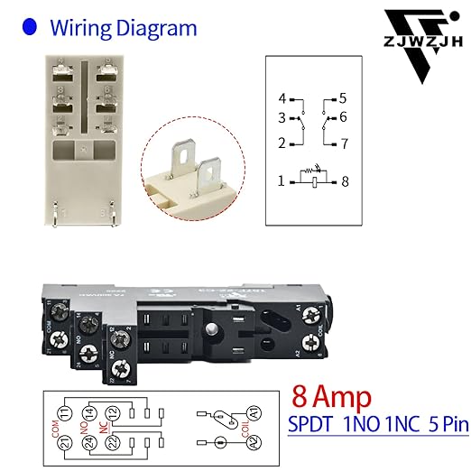 UL Listed 6Pcs 24VAC Relay Electromagnetic Power Relay 8Amp 8Pins DPDT with Test Button, Indicator Light Module and Socket Base 2NO 2NC AC 24V