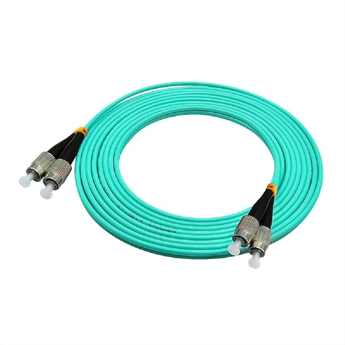 Jeirdus 50Meters 160ft Duplex 50/125 10G OM3 Multi-Mode Fiber Optic Cable Jumper Optical Patch Cord FC-FC