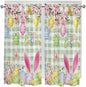 Happy Easter Bedroom Curtains 63 Inches length, Spring Bunny Eggs Flower Sage by Unknown