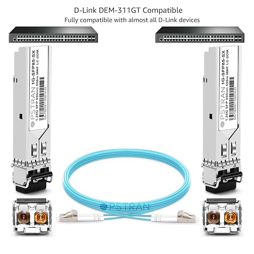 OPSTRAN 1000BASE-SX SFP Optical Transceiver Module Compatible with D-Link DEM-311GT 850nm 550m DDM Duplex LC MMF 4pcs/Pack