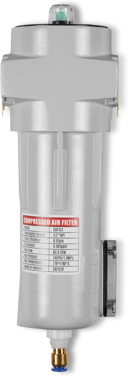 63 CFM Compressed Air Oil-Water Separator Precision Filter, Oil Content 0.001ppm - Image 5