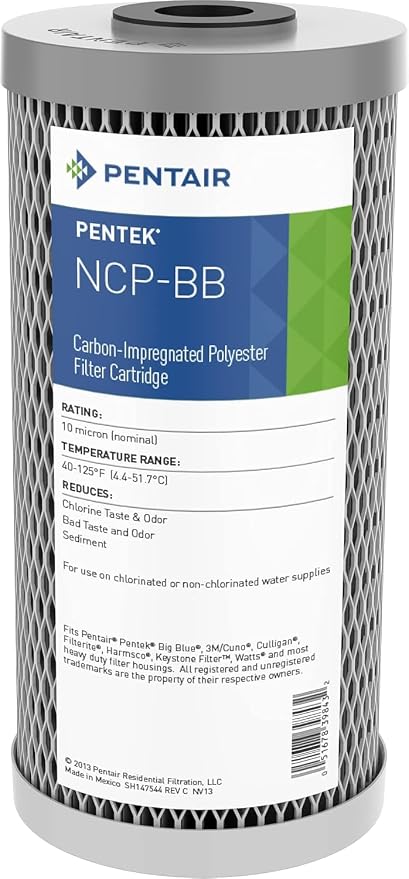 Pentair Pentek NCP-BB Big Blue Carbon Water Filter, Whole House Non-Cellulose by PENTAIRPENTEK