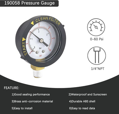 190058 Pressure Gauge 0-60 PSI - Image 4