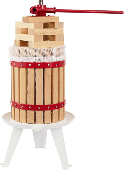 CAELUM Fruit Wine Press, 4.75 Gallon Wood Fruit and Cider Press Squeezer by CAELUM
